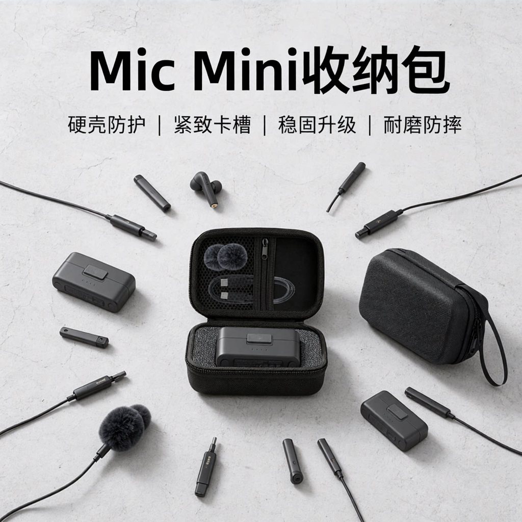 DJI DJI Mic Mini ไมโครโฟน Hard Shell กระเป๋าเก็บ Shock-resistant Compression Mic3/DJI Mic Mini 2/DJI