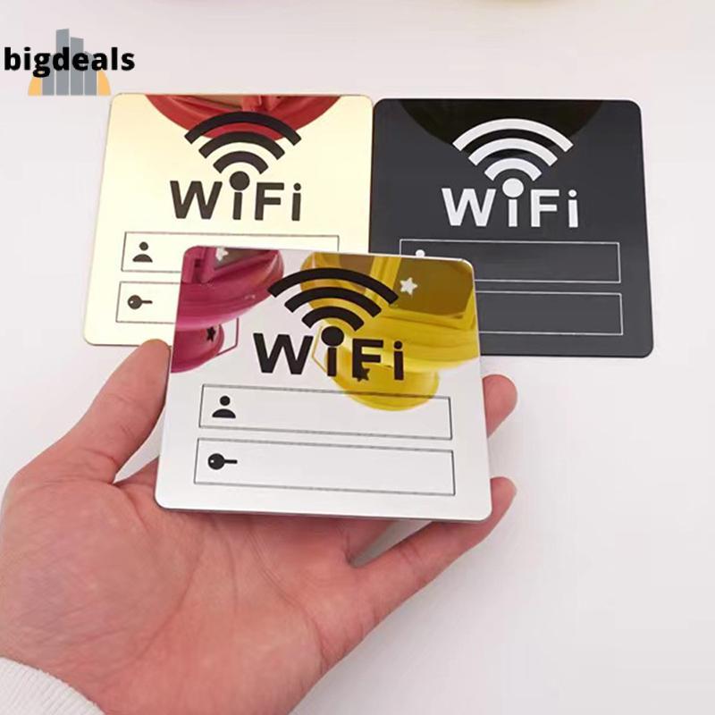 Blossom Bazaar 10 ซม.WIFI ป้ายกระจก Wall Stiers Rewritable บัญชีมือและรหัสผ่านใหม่แฟชั่น 3D อะคริลิค