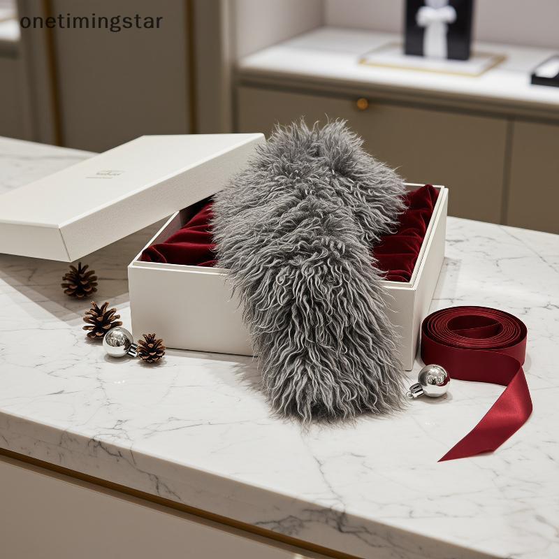Onetimingstar Fluffy Faux Fur ผ้าพันคอ Ultra Soft Curly สีน้ําตาลคออุ่นสําหรับฤดูหนาวทุกวัน Commutin