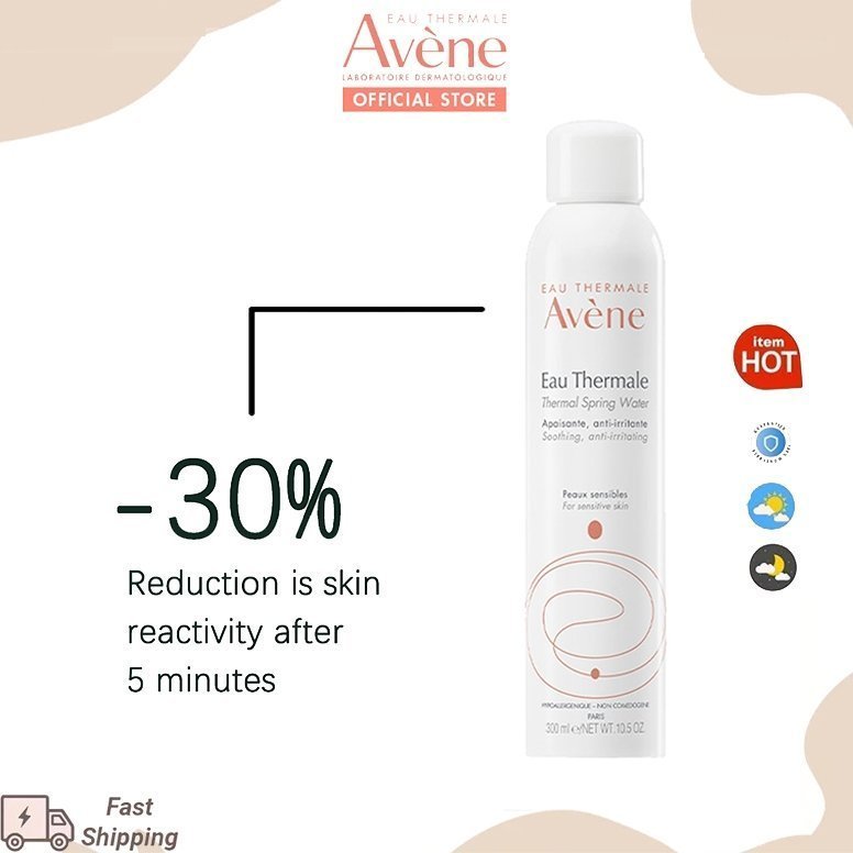 Avene Thermal Spring Water 300ml อาเวน สเปรย์น้ำแร่ปลอบประโลมผิว ลดการระคายเคือง SDC85