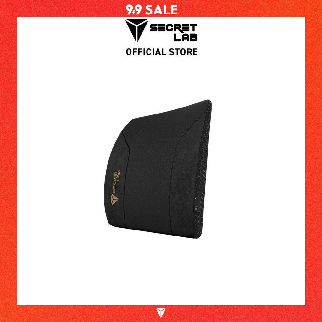 Secretlab Lumbar Pillow Pro—สีดำ (Black) หมอนรองหลังเมมโมรี่โฟม-คูลลิ่งเจล