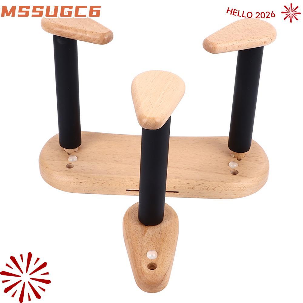 MSSUGC6 Guitar Wall Mount, Split Design Wood Color Wood Guitar Hanger, Space Saving Wood Material El