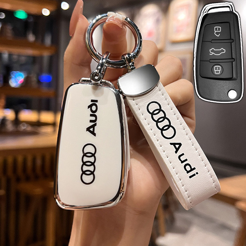 ใหม่ TPU รถพับฝาครอบสําหรับ Audi A3 8L 8P A4 B6 B7 B8 C6 4F RS3 Q3 Q7 TT 8L 8V S3 C5 C6 รถอุปกรณ์เสร