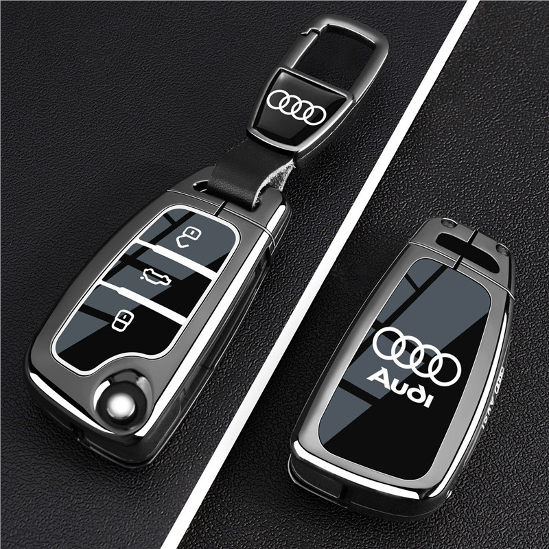 รถ Remote Key สําหรับ Audi a6l/a4l/q5l/a3/q3/a7l/a3l/q2l/q7/a8 Gold Edge ออกแบบ Protector Fob รถอุปก