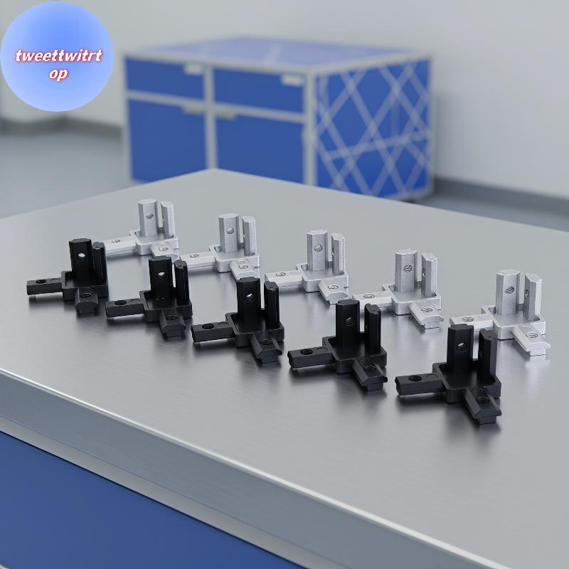 DOUSUN 4 ชิ้น 90 องศาโปรไฟล์อลูมิเนียมมุม Joint T-Slot ภายใน Braet Connector สกรูสําหรับ DIY 3D เครื