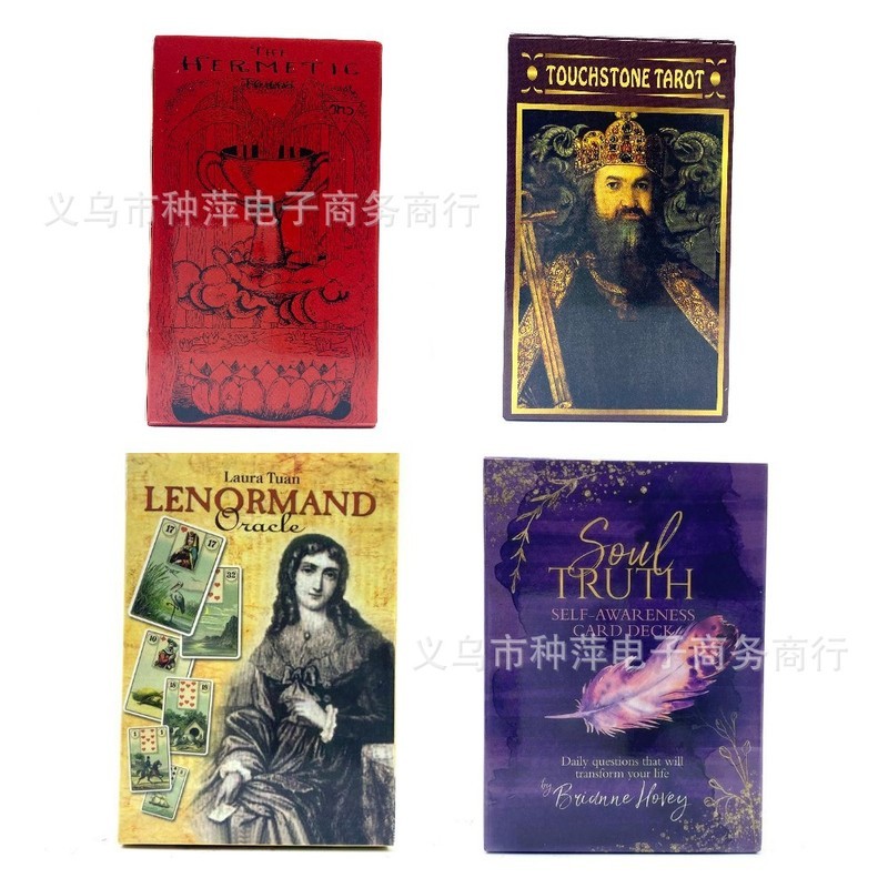 สินค้าใหม่ Touchstone Tarot Golden Tarot Card การ์ดเกมกระดานภาษาอังกฤษ 99L828026