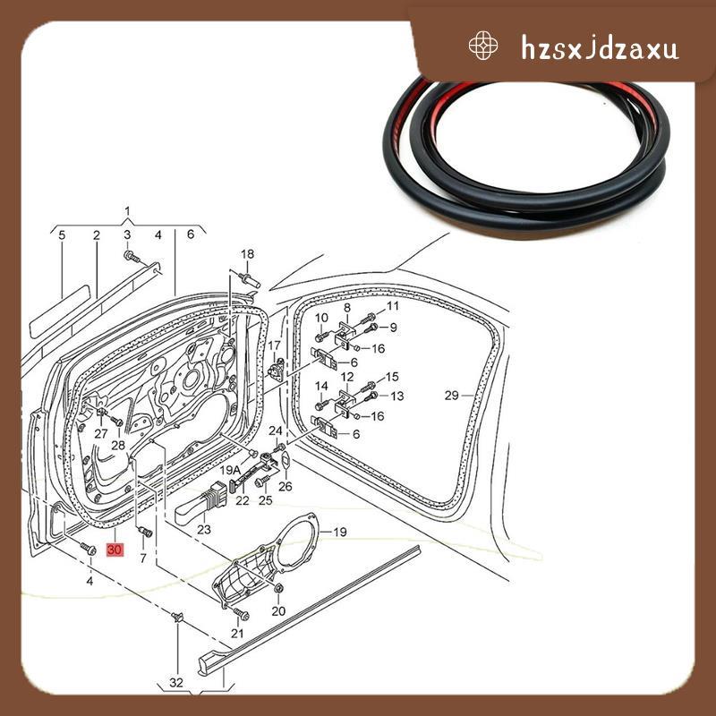 hzsxjdzaxu4G0837911แถบซีลด้านนอกประตูด้านหน้าสําหรับ A6 C7 S6 RS6 4G 1.8L 2.0L 2.8L 3.0L 4.0L V6 V8 