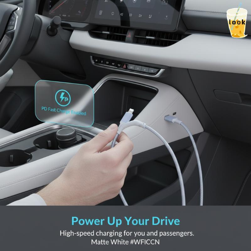 [LO] 2 In 1 USB C to Dual Type C PD 60W Fast Charging Braided Cable Data Sync Cord สําหรับโทรศัพท์ P