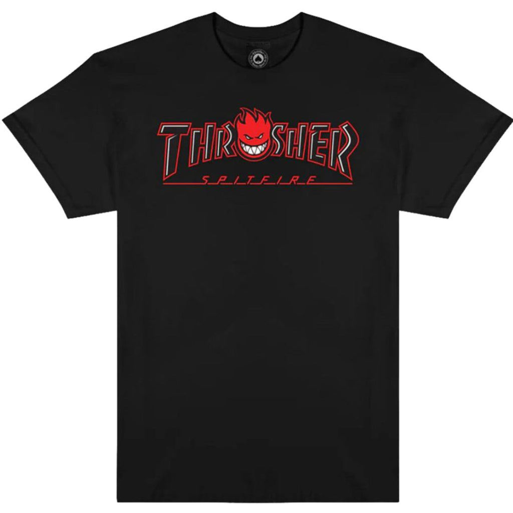 Thrasher x Spitfire Big Head Outline T-Shirt Black