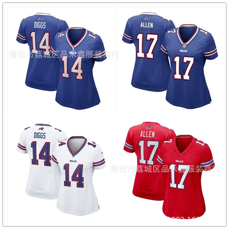 Buffalo Bills Buffalo Bills 17-Alle 14-Diggs เสื้อรักบี้