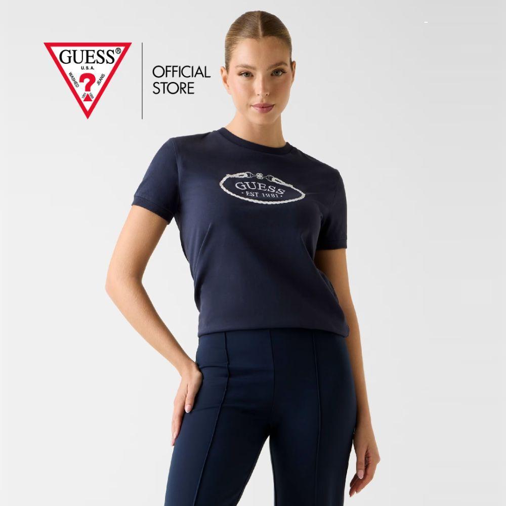 GUESS WOMEN เสื้อยืด รุ่น V6RI04K8FQ4 สีน้ำเงิน