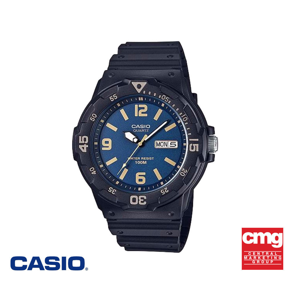 CASIO นาฬิกาข้อมือ CASIO รุ่น MRW-200H-2B3VDF วัสดุเรซิ่น สีฟ้าอ่อน