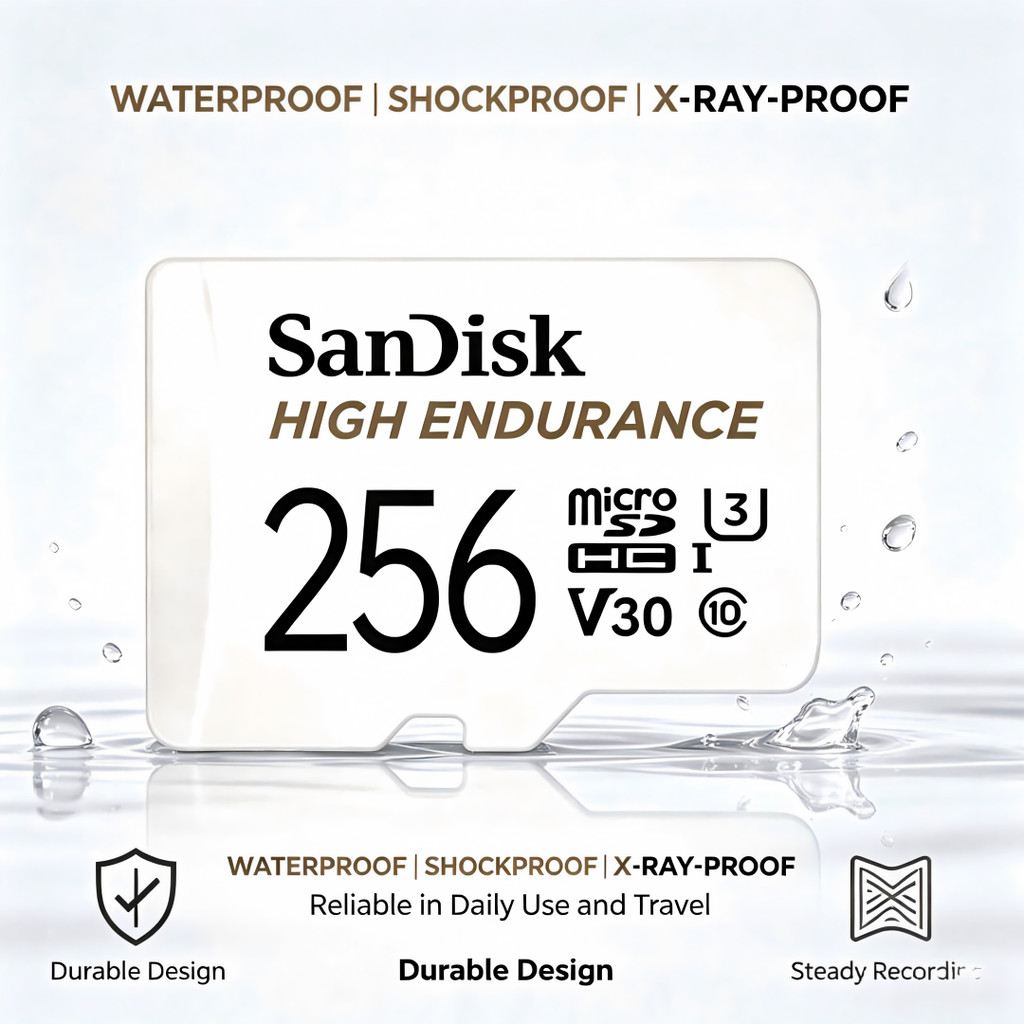 S­A­N­D­I­S­K High Endurance แซนดิสก์ บัตรแพลตตินัมความทนทานสูง32GB64GB128GB256GB512GB1TB [100/40MB/s] เมมโมรี่การ์ด กล้