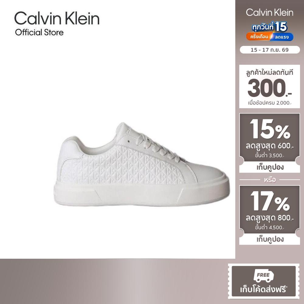 CALVIN KLEIN รองเท้าผ้าใบผู้หญิง รุ่น YW02006 YAF-สีขาว