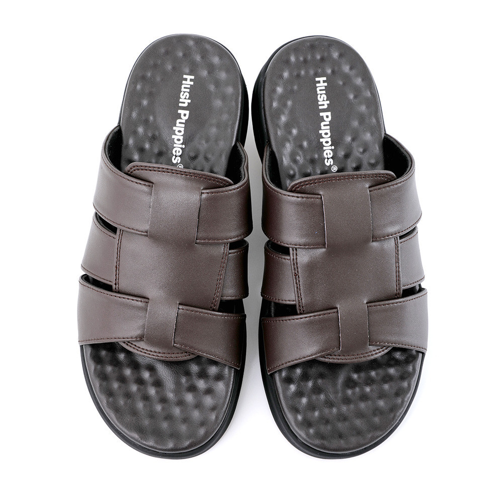Hush Puppies شبشب رجالي جلد صناعي — بني — صورة 3