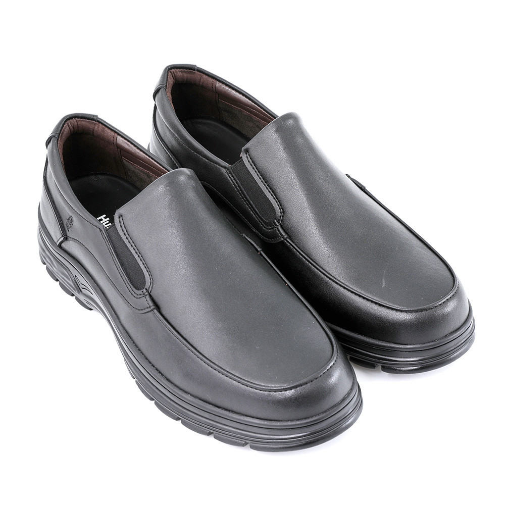 Hush Puppies حذاء رسمي رجالي جلد صناعي — أسود