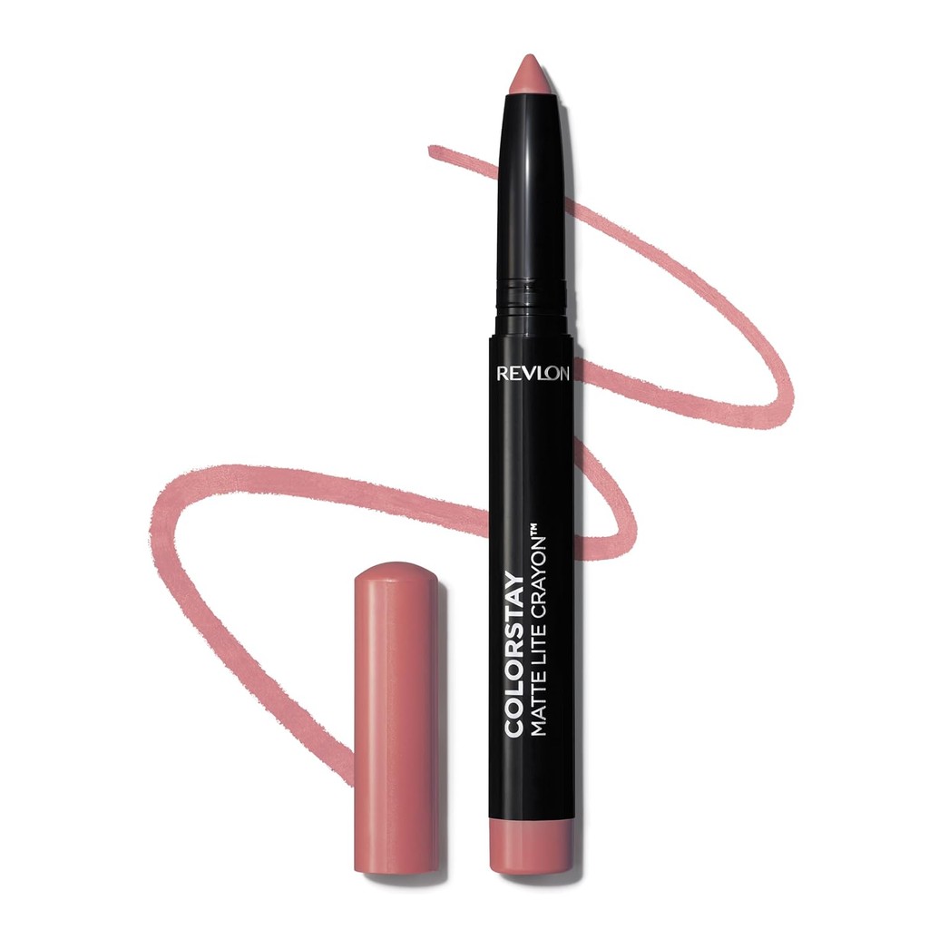REVLON ColorStay Matte Lite Crayon Lipstick พร้อมเหลาในตัว กันเลอะ ลิปคัลเลอร์กันน้ํา 004 Take Fligh