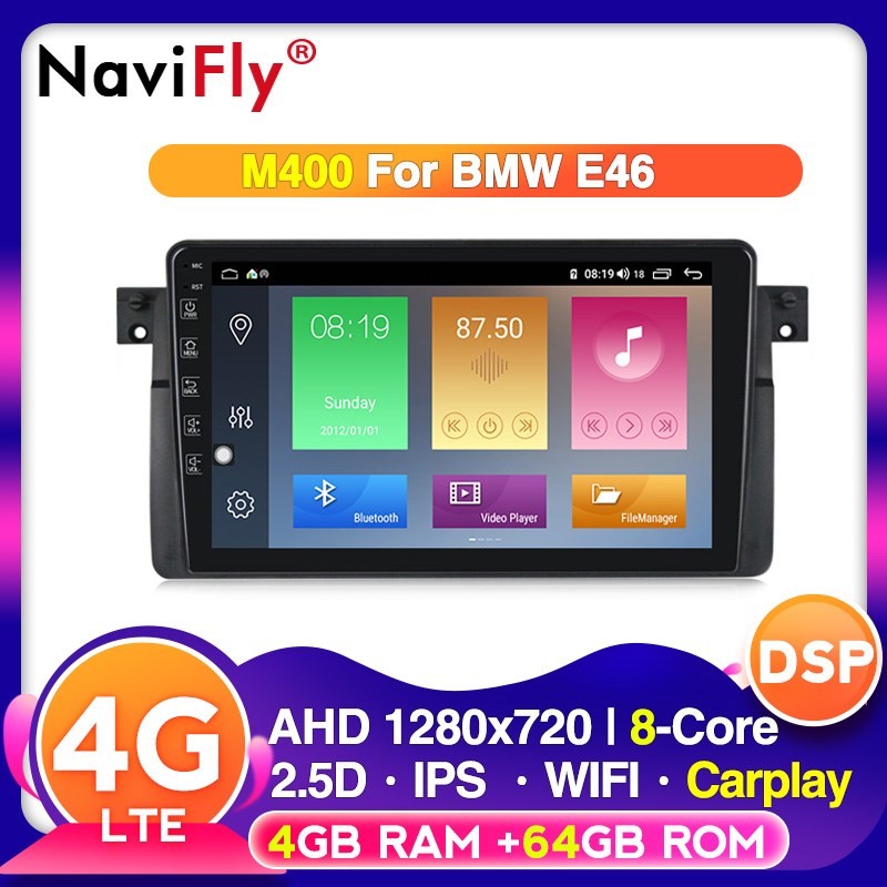 Octa Core Android 10.0 GPS นําทางสําหรับ BMW E46 M3 Rover 7