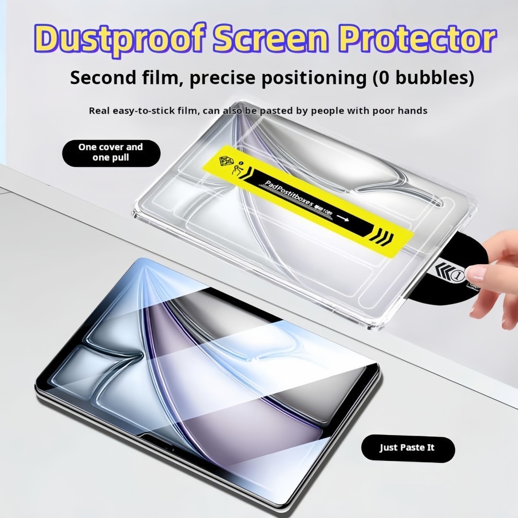 ฟิล์มกระจกนิรภัยสำหรับ iPad Air 4/Air5 10.9 Gen7/Gen8/Gen9 10.2 Gen10/11A16ติดตั้งง่ายฟิล์มกระจก HD