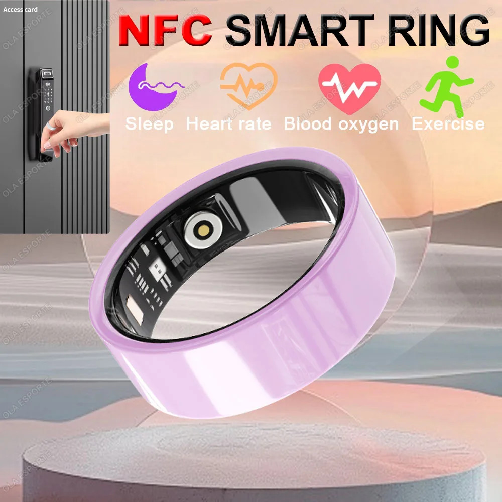 NFC เซรามิคแหวนสมาร์ทสําหรับผู้ชายผู้หญิง,สุขภาพและการนอนหลับ,IP68 & 5ATM กันน้ํา,โหมดมัลติสปอร์ตสําหรับ Android IOS 2025 ใหม่