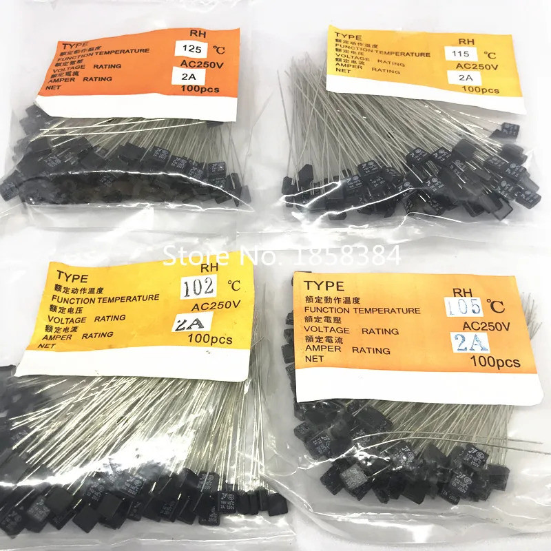 Rh 92 95 102 105 115 120 125 130 135 140 145 150 องศาความร้อนฟิวส์ Rh อุณหภูมิฟิวส์ 2ก 250โวลต์ มอเต