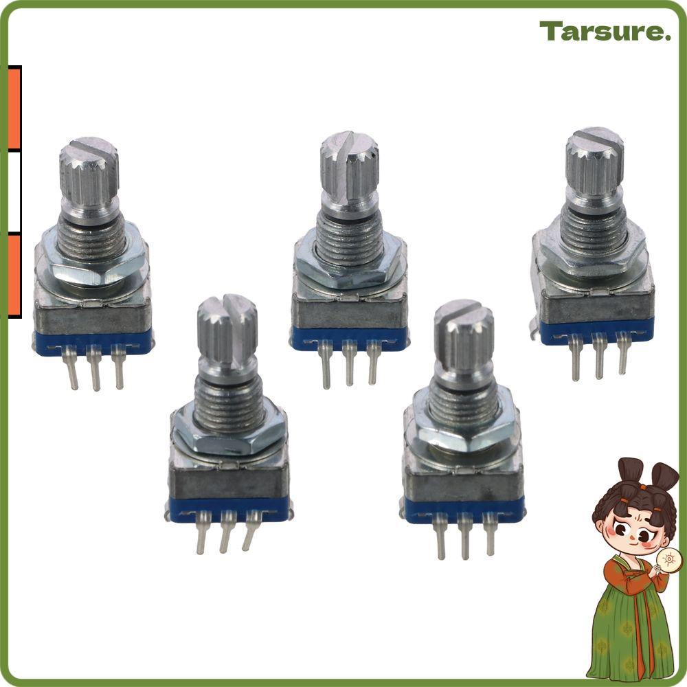 TARSURETH สวิตช์รหัสตัวเข้ารหัสแบบหมุน, โพเทนชิโอมิเตอร์ EC11, แอพพลิเคชันกว้าง 5 Pins 360 องศาดิจิต