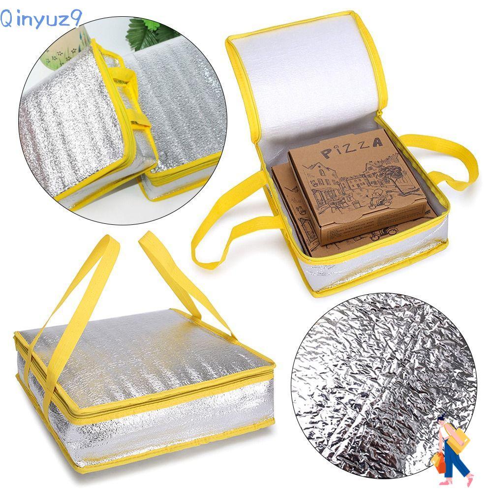 QINYUZ9 Pizza Delivery Bag อาหารแบบพกพา จัดส่งความร้อน Carrier Cooler Bag