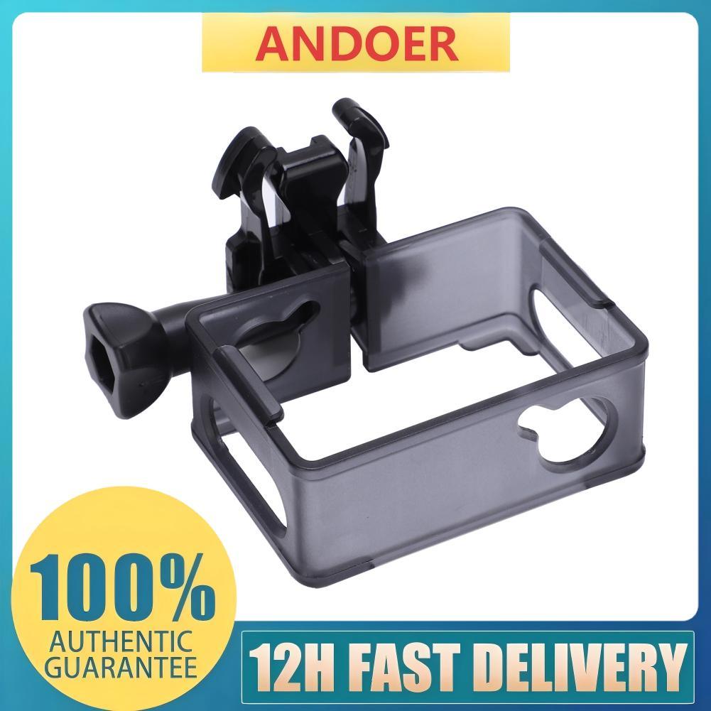 Domary Frame Holder Mount Case SJ4000 อุปกรณ์เสริมสำหรับกล้องพลาสติกสีดำ