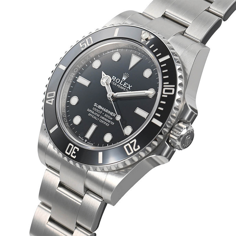 Rolex Rolex 41MM Submariner Series124060ใหม่ นาฬิกาสีดําแบบไม่มีปฏิทินนาฬิกากลไกของผู้ชาย