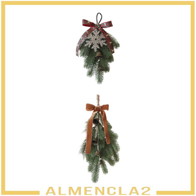 [Almencla2] พวงหรีดหยดน้ําคริสต์มาสแขวนพวงหรีดประดิษฐ์ Teardrop Swag ด้านหน้าประตู Swag สําหรับครบรอ