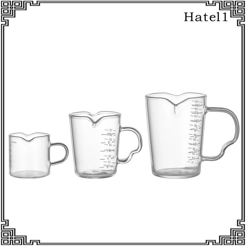 [Hatel] ถ้วยตวงแก้ว Jigger แก้วออนซ์ปากคู่ทนความร้อนสําหรับชา