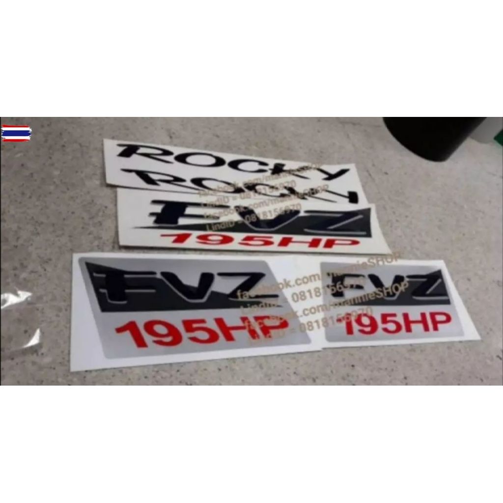 สติ๊กเกอร์แดั้งเดิมติดรถ ISUZU ROCKY รุ่น FVZ 195HP หรือ FXZ 240HP sticker แต่งรถ ติดรถ อีซูซู ติดรถ