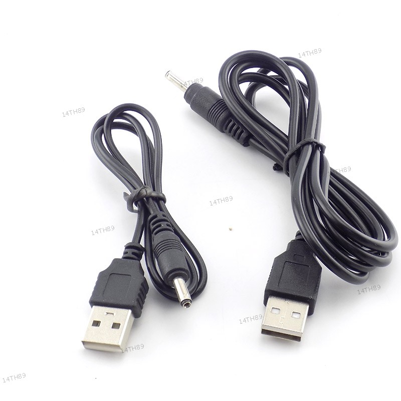 0.3M/1M Mirco สายชาร์จ USB 3.5 มม.DC Power Supply อะแดปเตอร์ไฟฉายสําหรับโคมไฟหัวไฟฉาย 18650 แบตเตอรี