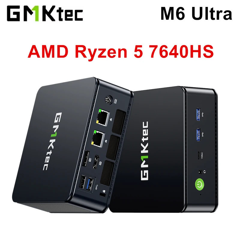 GMKtec Nucbox Gaming Mini PC M6 Ultra AMD Ryzen 5 7640HS USB4 2 * DDR5 2 * PCIE SSD 2*2.5G NUC คอมพิ