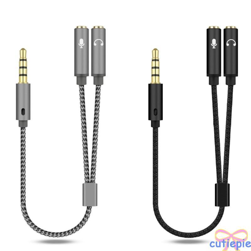 Cutie 3 5mm Splitter Y Cable 3 5mm Male Plug to Double 3 5mm Female Plug for Laptop