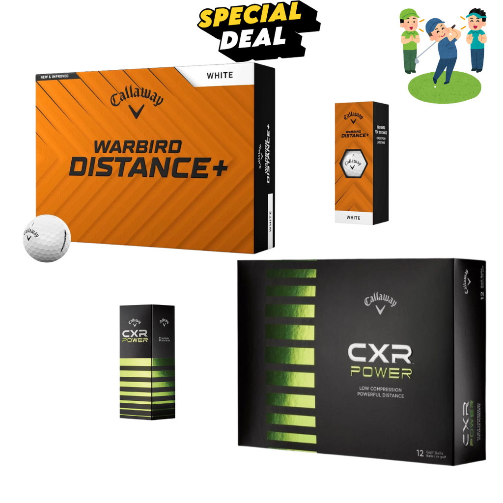 [ส่งด่วนใกล้Alpine]ลูกกอล์ฟ Callaway Warbird Distance+ และ CXR Power