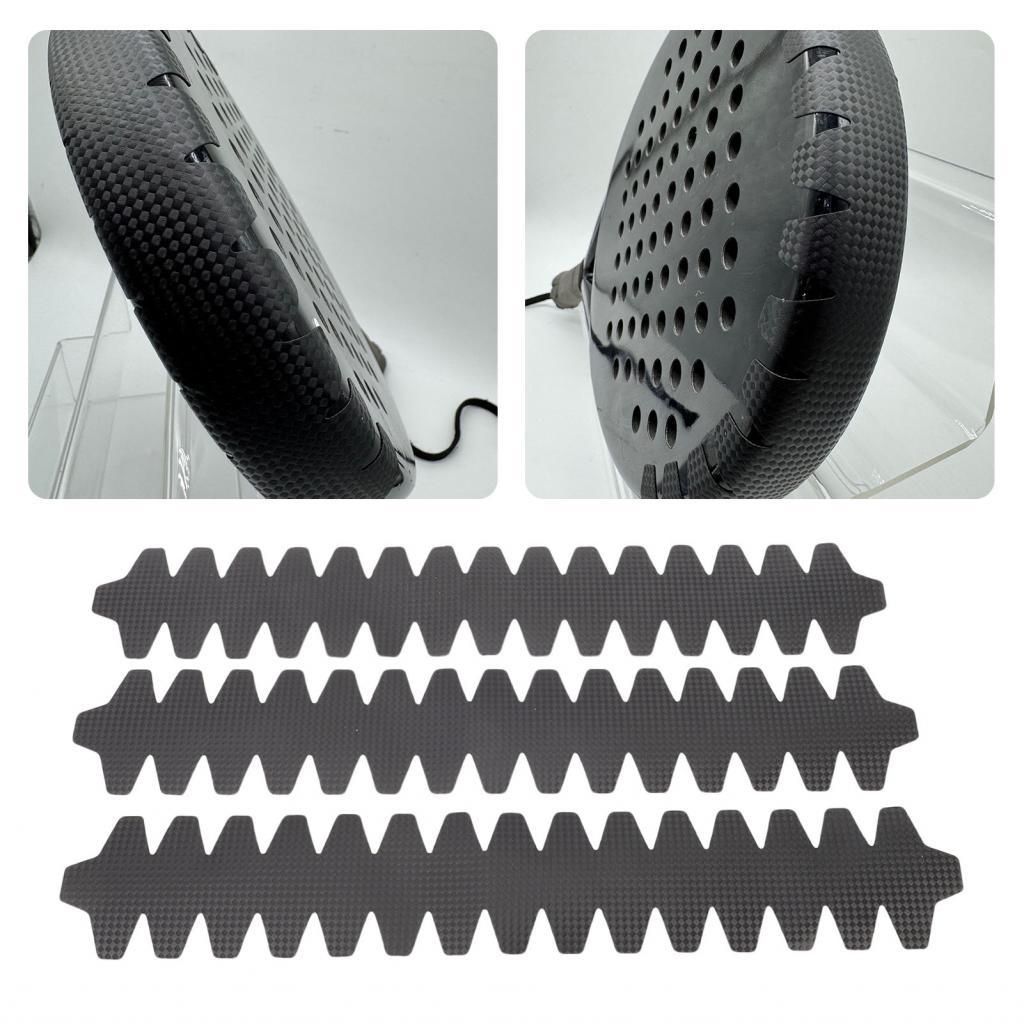 POENVFPO 3PCS 15.7 นิ้ว Padel Racket Protector กรอบ Guard PU Edge เทปป้องกันและสติกเกอร์สําหรับ Enha