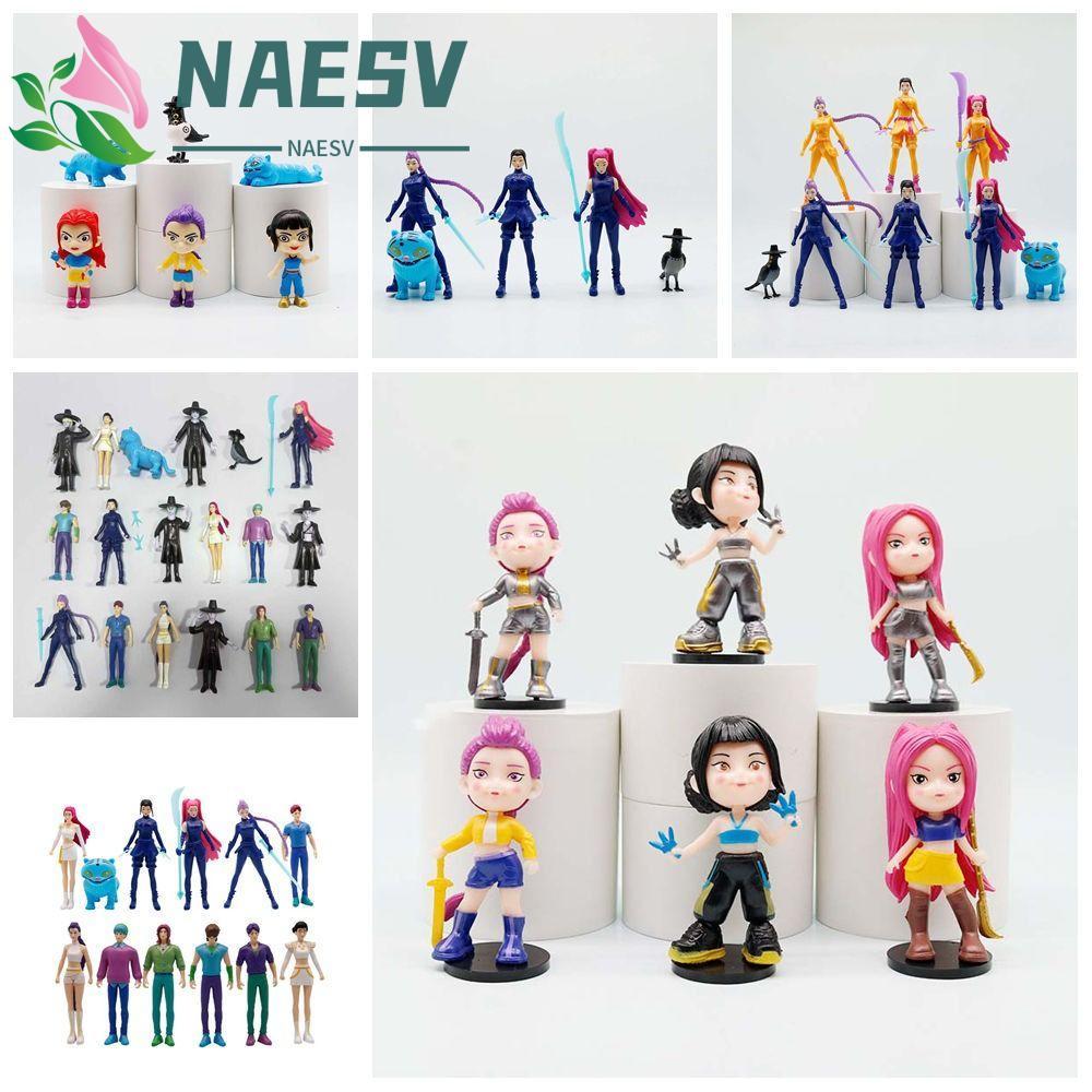 NAESV 5\6\8\12\18 ชิ้น Demon Hunters ของเล่น, Zoey HUNTR/X ของเล่นตกแต่ง, Sweet Mystery การ์ตูน Mira