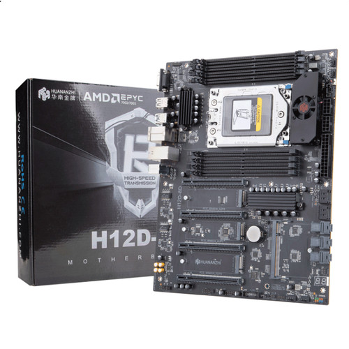 HUANANZHI H12D-8D เมนบอร์ดสําหรับ AMD EPYC 7002 / 7003 CPU 4 ช่อง PCIe 4.0x 16, 3x M.2
