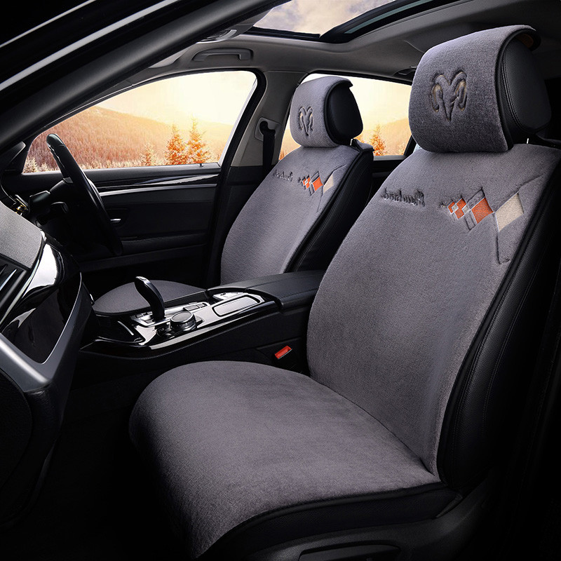 เบาะรองนั่งรถยนต์ขนสัตว์ฤดูหนาว Audi A4LA6LQ3LQ5LQ7 เบาะรองนั่ง BMW X1X3X5 Series เบาะขนสัตว์สั้นอบอ