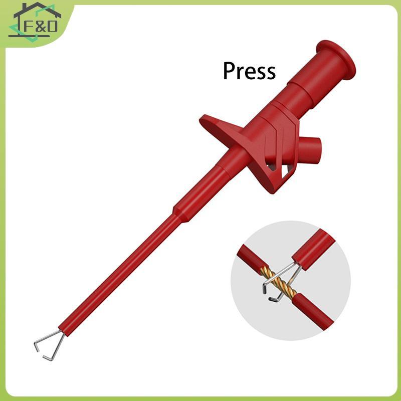 F&O 1/2 ชิ้น P5004 Quick Test Hook คลิป 1000 โวลต์แรงดันสูงยืดหยุ่น Professional Insulated Test Prob