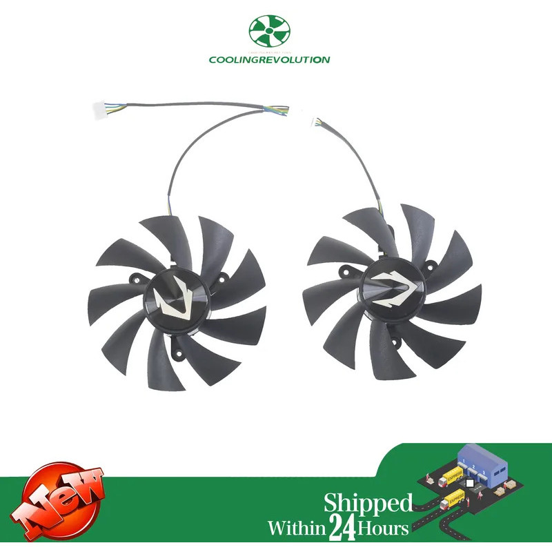 พัดลมการ์ดกราฟิกสําหรับ ZOTAC GAMING GeForce GTX 1660 Ti AMP 6GB GDDR6 พัดลมการ์ดกราฟิก GA92A2H DC12