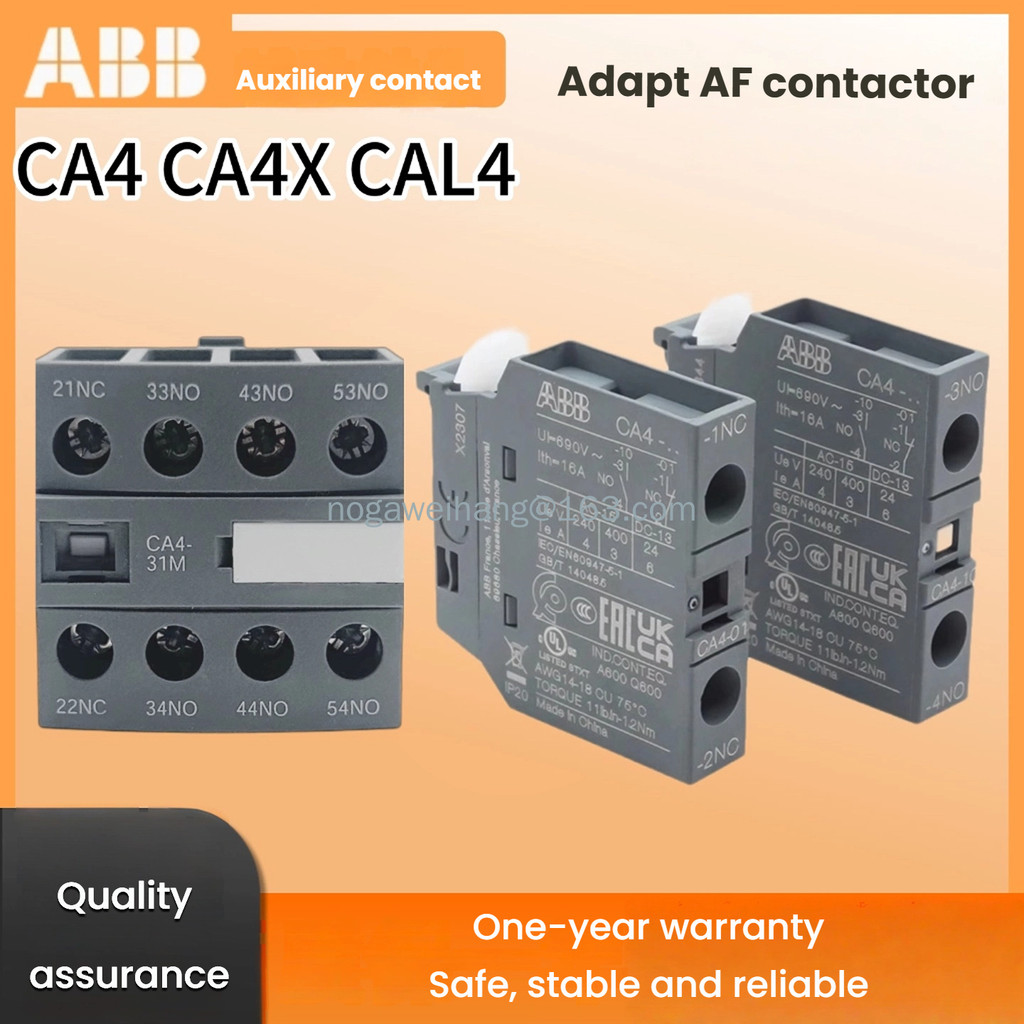 ABB ติดต่อเสริมของคอนแทค AC CA4-10/01 22E 31M 40 CAL4-11 CA4X CAL19