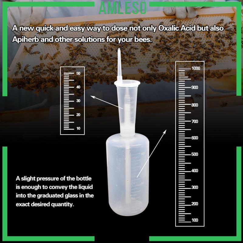 [Amleso] Oxalic Acid Dosage Syringe สําหรับการเลี้ยงผึ้งทนทานขวดบีบโปร่งใส