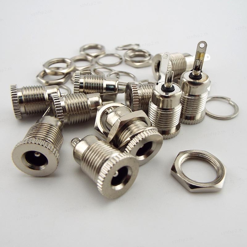 DC-099 โลหะเกลียวชาร์จพอร์ตปลั๊ก DC099 5.5*2.1 มม.DC Power Supply แจ็คซ็อกเก็ตหญิงแผง Mount Connecto