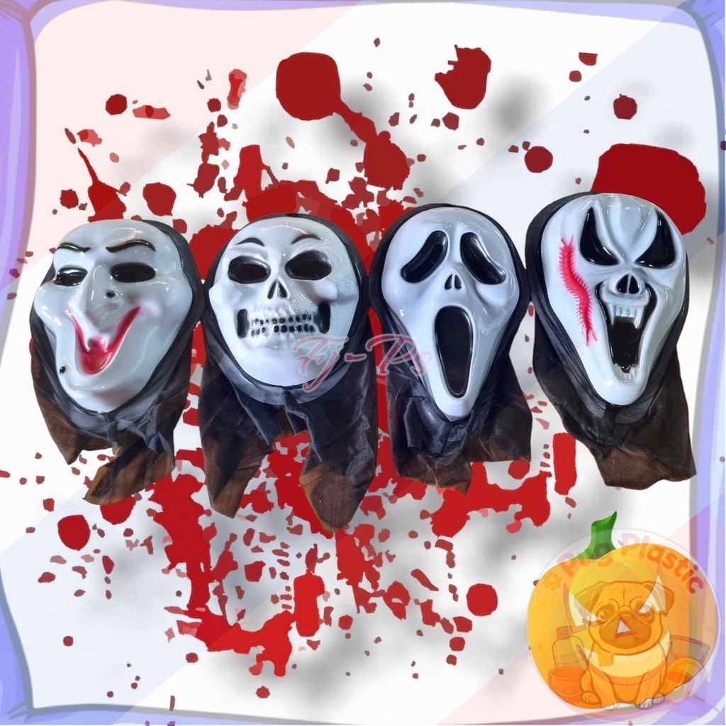 🚚ส่งจากไทย หน้ากากหวีด SCREAM หน้ากากผี หน้ากากฮาโลวีน