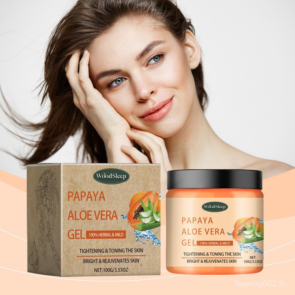 WoodSleep Papaya Aloe Vera Cream Papaya Aloe Vera Extract Gel Moisturizing Nourishing Care for Skin