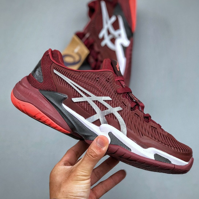 Asics Court FF 3 รองเท้าวิ่งสําหรับบุรุษและสตรี Court FF Shock Absorption รองเท้ากีฬา DWEA