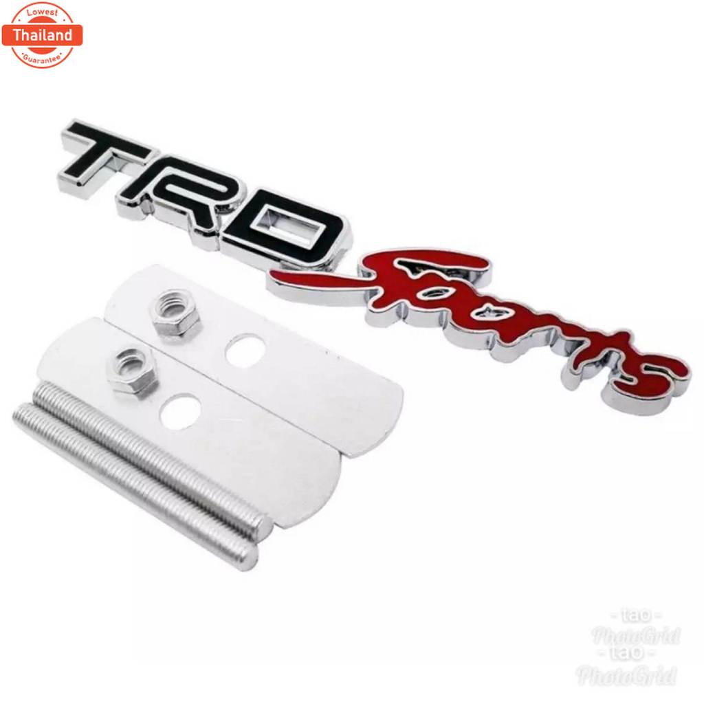 โลโก้กระจังเหล็ก  trd sport  สีดำแดง