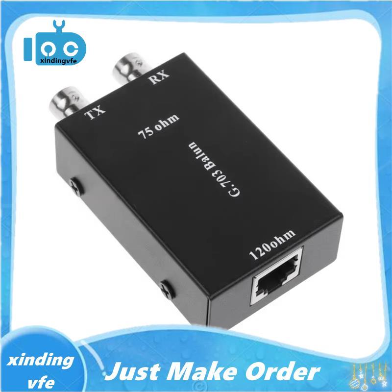 2.048Mbps G703 Coaxial BNC to RJ45 Transmitter E1 Converter Balance to Unbalance 75 Ohm to 120 Ohm I